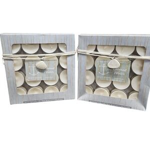 Chesapeake Bay Candle Coconut Water White Tealight Candles‎ Lot 2 32pc Scented